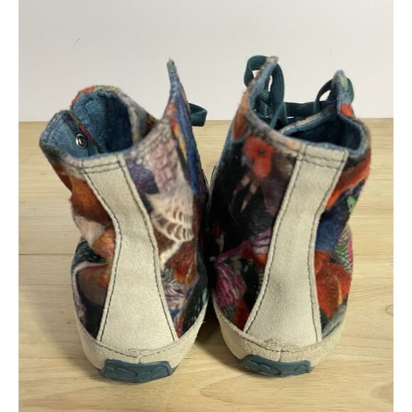 Desigual High Top Sneaker Patchwork Feather Women SZ 40 Bubblegum 26KS413 - Picture 3 of 6